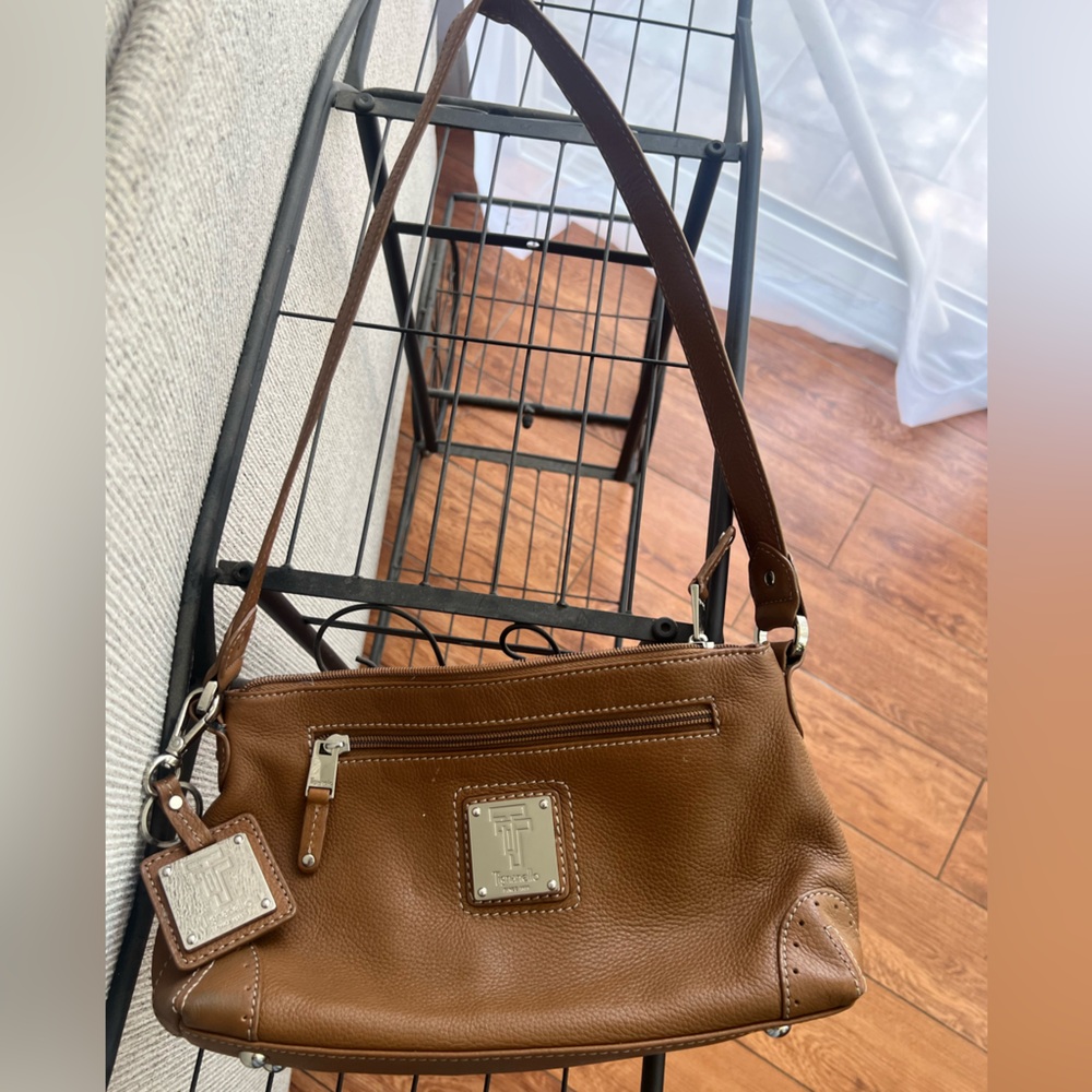 Tignanello Brown Leather Shoulder Bag